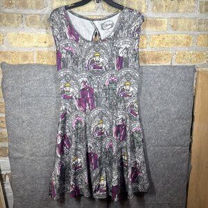 Disney Womens Villians Maleficent Ursula Evil Queen Stained Glass Dress - Size L